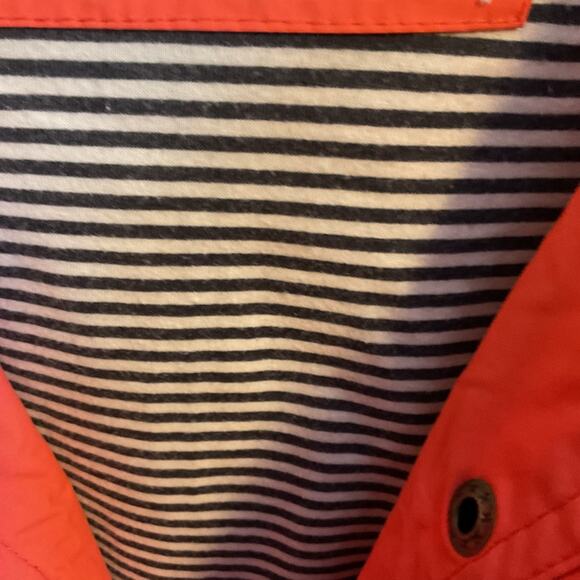 Esprit Womens Orange Hooded Full Zip Up Rain Jacket All Weather Windbreaker M - Picture 7 of 11